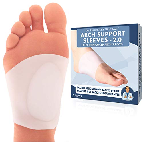 Product Cover Dr. Frederick's Original Arch Support Sleeves 2.0 - Doctor Developed Flat Foot Arch Supports - 2 Pieces - Small/Medium