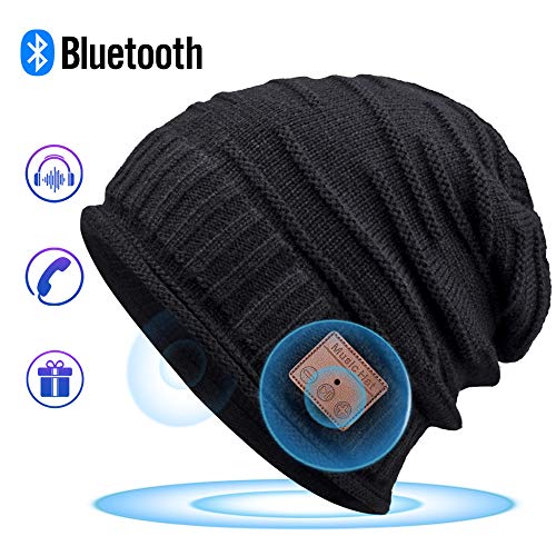 Product Cover Bluetooth Beanie for Men, Bluetooth Hat,Mens Gifts, Women Mens Beanie Hats with Bluetooth Headphones,for Outdoor Sports, Skiing,Running,Skating,Christmas Birthday Gifts for Men Women,Fashion & Comfort