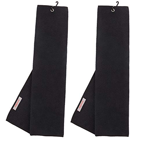 Product Cover haphealgolf Black Golf Towel (2 Pack) 16