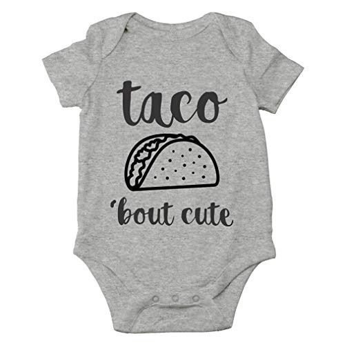 Product Cover AW Fashions Taco 'Bout Cute - Funny Lil Adorable Tacos Mexican Food Lover - Cute One-Piece Infant Baby Bodysuit (6 Months, Sports Grey)