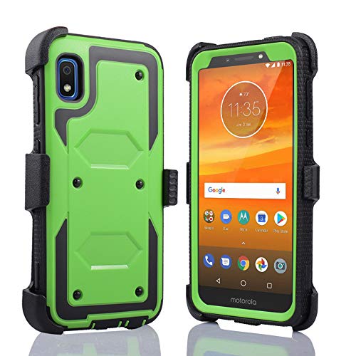 Product Cover for Samsung Galaxy A10e Case, Heavy Duty Shockproof Built in Screen Full Body Protection Case Cover with Swivel Belt Clip and Kickstand for Samsung Galaxy A10e 5.8inch (Green)
