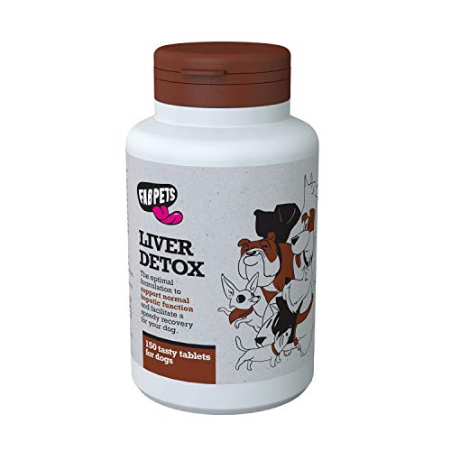 Product Cover FAB Pets Liver Detox - Natural Health and Wellness Supplement for Dogs - Vitamins and Antioxidants - Support Normal Hepatic Function - After-Treatment Care for Pets - 150 Good-Tasting Tablets