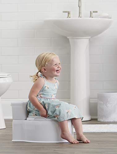 Product Cover Regalo 2-in-1 My Little Potty Training Toilet, Grow with Me & On The Go, Bonus Kit, Flushing Sound, Removable Training Transition Potty Seat, Oversized Foam Soft Seat & Wipe Storage, White