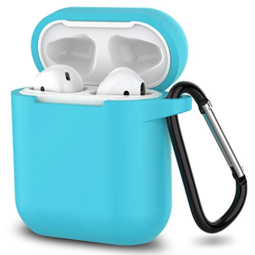 Product Cover AirPods Case,SATLITOG Protective Silicone Cover Compatible with Apple AirPods 2 and 1(Not for Wireless Charging Case)(Sky Blue)