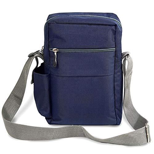 Product Cover SNDIA Men's and Women's Polyester Cross Body Side Sling Shoulder Bag (Blue, 25x16x7.5 cm)