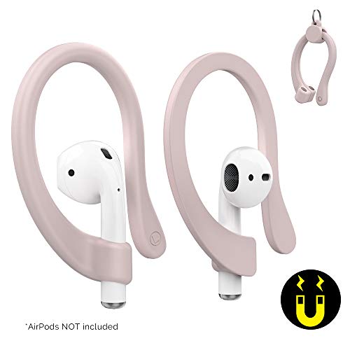 Product Cover AhaStyle Silicone Ear Hooks Anti-Slip Sport Hooks [Magnetic Assembling] Compatible with Apple AirPods 2 & 1(Pink)