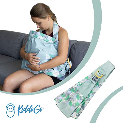 Product Cover Nursing Cover for Breastfeeding up to 35 lbs | Baby Canopy | Nursing Sling for Breastfeeding | Baby Wrap Carrier Newborn | Baby Sling Wrap | Infant Carrier Sling | Teal Baby Blanket Birth - 18 Months