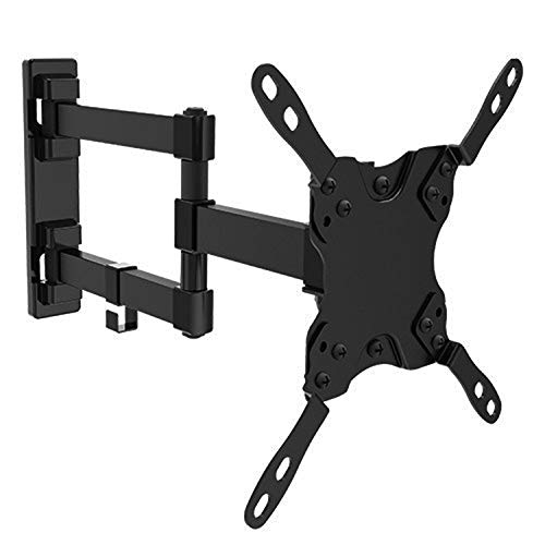 Product Cover Lions head Full Motion Premium TV Wall Mount Bracket Dual Articulating Arms Swivels Tilts Rotation for Most 14 inc to 43 Inch LED, LCD, OLED Flat&Curved TVs, Holds up to 25kg , Max VESA 50x200 mm wide cable manger & mounting closer with lif