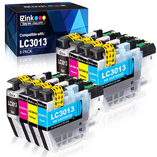 Product Cover E-Z Ink (TM) Compatible Ink Cartridge Replacement for Brother LC3013 LC-3013 for use with Brother MFC-J491DW MFC-J895DW MFC-J690DW MFC-J497DW Printer (2 Black,2 Cyan, 2 Magenta, 2 Yellow, 8 Pack)