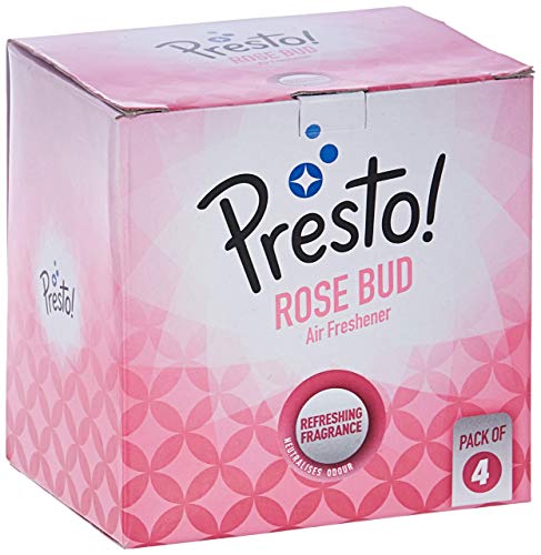 Product Cover Amazon Brand - Presto! Bathroom Air Freshener Blocks - 75 g (Rose Bud, Pack of 4)