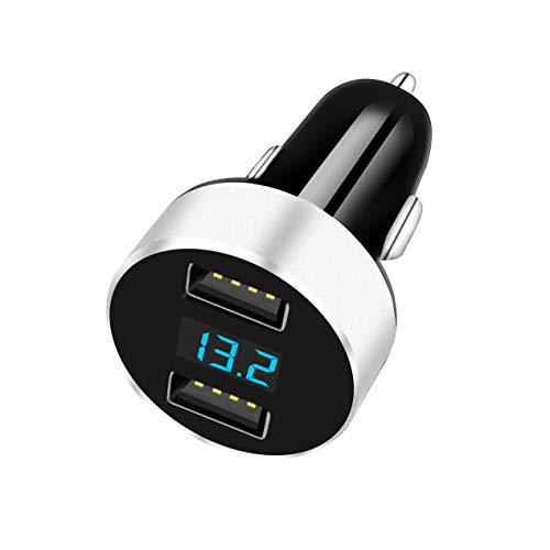 Product Cover HX Studio USB Car Charger 4.8A Dual Car Adapter,2 USB Smart Port Charger Compatible for iPhone Xs XS Max XR X 8 7 Plus, iPad Pro Air Mini, Galaxy S9 S8 S7 S6 Edge Note, Nexus, LG, HTC and More