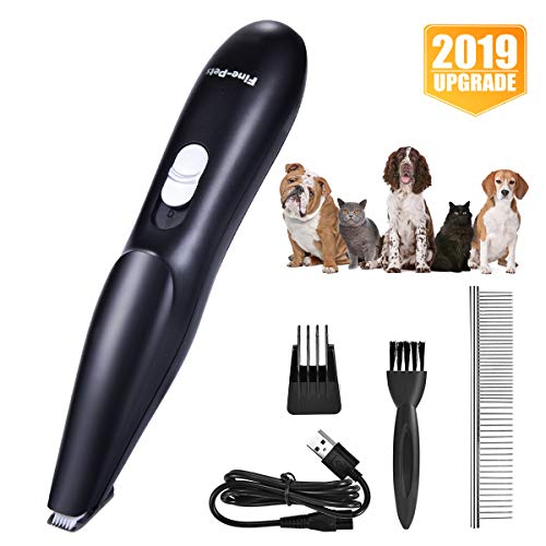 Product Cover VISSON Dog Clippers - Dog Grooming Kit for Small Dogs and Cats - Professional Pet Hair Trimmers - USB Rechargeable Low Noise Electric Clippers for Hair Around Paw, Face, Eyes, Ears, Rump