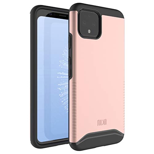 Product Cover Google Pixel 4 Case, TUDIA [Merge Series] Heavy Duty Extreme Protection/Rugged with Dual Layer Slim Precise Cutouts Phone Case Compatiable with Google Pixel 4 (Rose Gold)