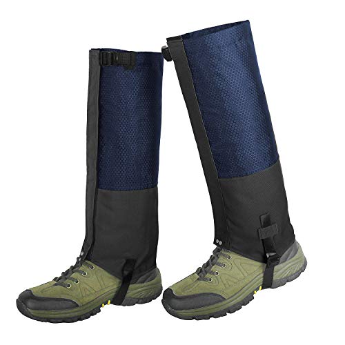 Product Cover Unigear Leg Gaiters Waterproof Snow Boot Gaiters 600D Anti-Tear Oxford Fabric for Outdoor Hiking Walking Hunting Climbing Mountain (Dark Blue, XL)