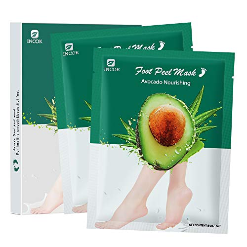 Product Cover Avocado Foot Peel Mask Exfoliating - 2 Pack Baby Foot Peeling Scrub Mask Dead Skin cells Remover Repairs Rough Heels & Get Smooth Baby Feet in 5 Days Moisturizing Foot mask for Men Women