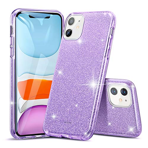 Product Cover ESR Glitter Case Compatible for iPhone 11 Case, Glitter Sparkle Bling Case [Three Layer] for Women [Supports Wireless Charging] for iPhone 11 6.1