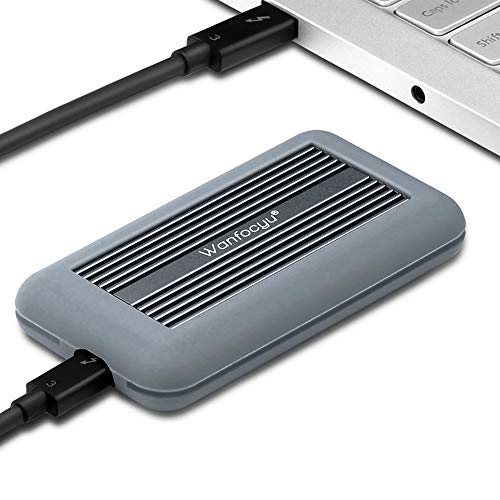 Product Cover Thunderbolt 3 SSD Enclosure, Shockproof Aluminum External Case TB3 Adapter for M.2 NVMe Solid State Drive PCIe 3.0 x4 40Gbps with 100w Cable (SSD Not Included)