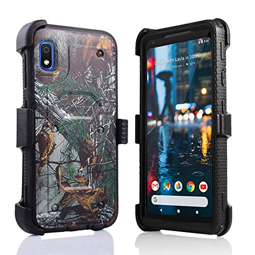 Product Cover for Samsung Galaxy A10e Case, Heavy Duty Shockproof Built in Screen Full Body Protection Case Cover with Swivel Belt Clip and Kickstand for Samsung Galaxy A10e 5.8inch (Camo)