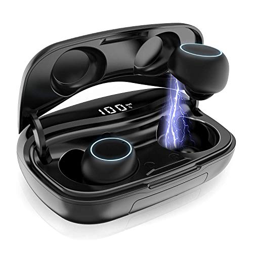 Product Cover True Wireless Earbuds, Bluetooth 5.0 Wireless Earphones in-Ear 3D Stereo Wireless Headphones IPX7 Waterproof Bluetooth Earbuds Mic 60H Playtime with 3500mAh Charging Case, Smart Touch, Instant Pairing