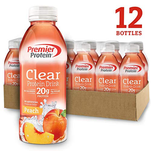 Product Cover Premier Protein Premier Clear Protein Drink Peach (12/16.9 Fl Oz Net Wt 202.8 ), 202.8 Fl Oz