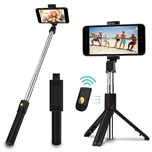 Product Cover SYOSIN Selfie Stick, 3 in 1 Extendable Selfie Stick Tripod with Detachable Bluetooth Wireless Remote Phone Holder Compatible with iPhone 11/11PRO/XS Max/XS/XR/X/8P/7P, Android Galaxy S10/S9/S8