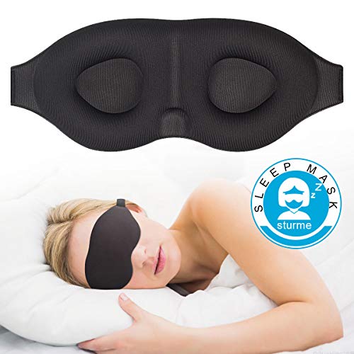 Product Cover Sleep Mask, Eye Mask for Sleeping 3D Contoured Cup Blindfold Block Out Light Concave Molded Night Soft Memory Foam Sleep Mask for Men Women Travel Naps Yoga and Meditation