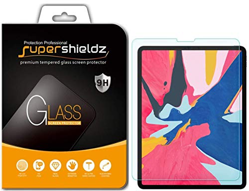 Product Cover Supershieldz for Apple iPad Pro 12.9 inch (2018 Model, 3rd Generation) Tempered Glass Screen Protector, 0.33mm, Anti Scratch, Bubble Free