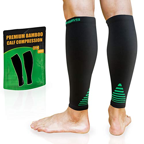 Product Cover BAMS Bamboo Leg & Calf Compression Sleeve for Men & Women- Shin Splints, Running