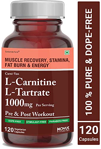 Product Cover Carbamide Forte L-Carnitine L-Tartrate 1000mg Per Serving | Weight Loss, Fat Burner, Muscle Recovery, Pre & Post Workout Supplement - 120 Veg Capsules