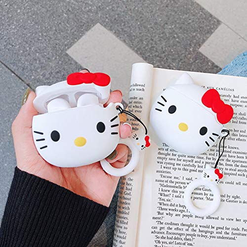Product Cover Gift-Hero Compatible with Airpods 1&2 Soft Silicone Cute Case, Cartoon 3D Fun Animal Funny Cool Kawaii Design Designer Kits Character Skin Fashion Cover for Girls Boys Kids Teens Air pods (3D Kitty)