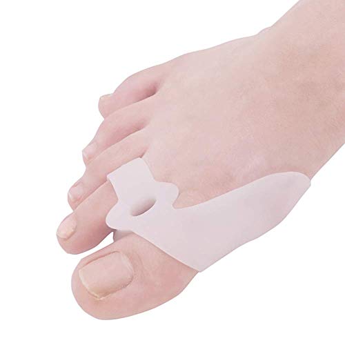 Product Cover 4 Pieces, Gel Toe Separators, Toe Stretchers, bunion Corrector, Gel Protector for Bunions Toe Spacers, Toe Straightener, FeetsRelief(Universal Size, White)