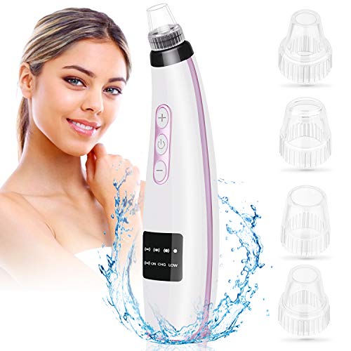 Product Cover Blackhead Remover, ONME Blackhead Pore Vacuum Extractor Tool Device Suction Kit Electric Face Nose Blackhead Whitehead Remover with 4 Replaceable include 2 Acne removal tool