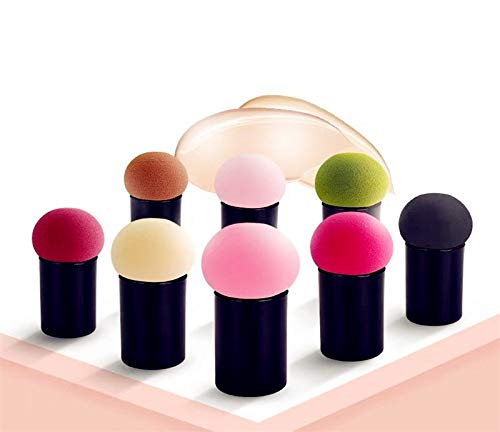 Product Cover 5 Pack Round Head Small Mushroom Puff Beauty Makeup Tool Sponge Puff Wet and Dry Air Cushion BB Cream Foundation Flutter