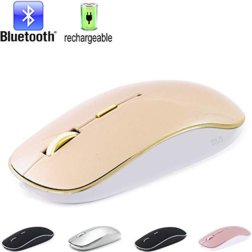 Product Cover Bluetooth Mouse for MacBook Laptop Mac Pro Air, Bluetooth Wireless Mouse for MacBook pro MacBook Air MacBook Mac Windows Laptop (Gold)