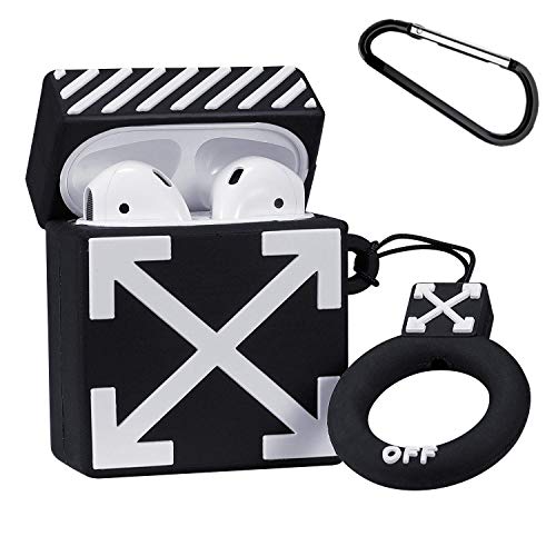 Product Cover Gift-Hero Compatible with Airpods 1&2 Soft Silicone Cute Case, Cartoon 3D Fun Luxury Funny Cool Design Designer Character Skin Stylish Fashion Cover for Girls Boys Kids Teens Air pods (Black Arrow)