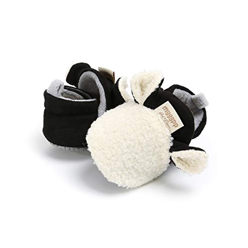 Product Cover Infant Baby Boys Girls Slippers Cozy Fleece Booties Soft Bottom Warm Cartoon Socks Newborn Crib Shoes