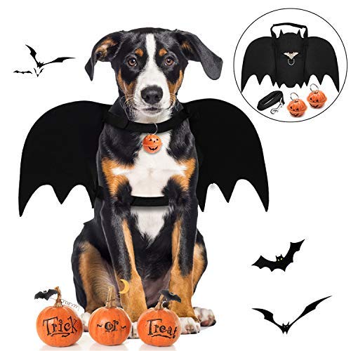 Product Cover Legendog Dog Bat Wings, Halloween Costumes for Dogs, Pet Costume, Bat Wings for Dogs with Dog Leash and Pumpkin Bells, Dog Bat Wings
