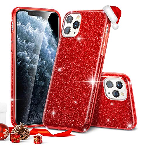 Product Cover ESR Glitter Case Compatible for iPhone 11 Pro Max Case, Glitter Sparkle Bling Case [Three Layer] for Women [Supports Wireless Charging] for iPhone 11 Pro Max (2019 Release), Red
