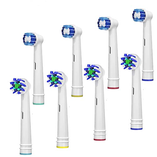 Product Cover Replacement Toothbrush Heads Compatible Oral B Braun, 8 Pack Professional Electric Toothbrush Heads Sensitive Clean Brush Heads Refill for Oral-B 7000/Pro 1000/9600/ 500/3000/8000 (8-PACK)