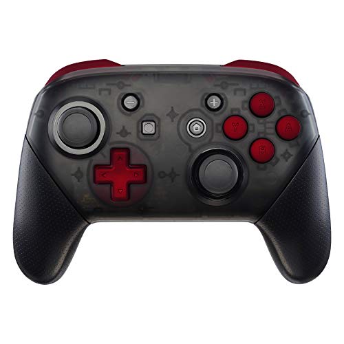 Product Cover eXtremeRate Red Repair ABXY D-pad ZR ZL L R Keys for Nintendo Switch Pro Controller, Glossy DIY Replacement Full Set Buttons with Tools for Nintendo Switch Pro - Controller NOT Included