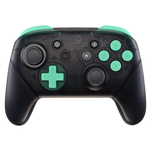 Product Cover eXtremeRate Mint Green Repair ABXY D-pad ZR ZL L R Keys for Nintendo Switch Pro Controller, Glossy DIY Replacement Full Set Buttons with Tools for Nintendo Switch Pro - Controller NOT Included