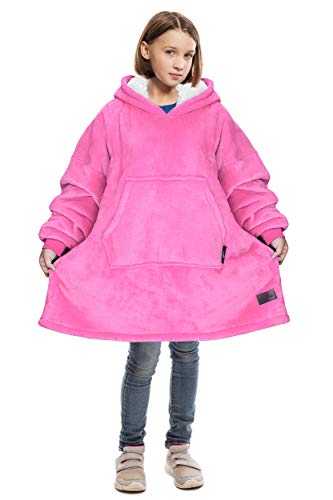 Product Cover Catalonia Oversized Blanket Sweatshirt,Sherpa Hoodie,Super Soft Warm Comfortable Giant Pullover with Large Front Pocket for Boys Girls Teens Kids(7-13 yr)