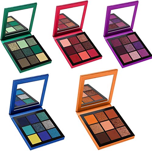 Product Cover Huda bb combo (eye-shadow obsessions 1 color Emerald, 2 color Ruby,3 color Sapphire,4 color amethyst,5 color :Topaz) set of 5