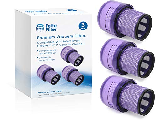 Product Cover Fette Filter - Vacuum Filter Compatible with Dyson Cordless Vacuum V11, Dyson V11 Torque Drive Vacuum and Dyson V11 Animal.Compare to Part # 970013-02 Value Pack of 3