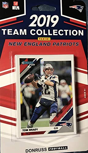 Product Cover New England Patriots 2019 Donruss Factory Sealed Complete Mint 12 Card Team Set with Tom Brady, Rob Gronkowski and Rookie Cards of Jarrett Stidham and N'Keal Harry Plus