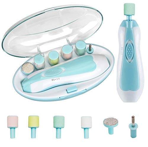 Product Cover ARRNEW Upgraded Baby Nail File Electric | Baby Nail Trimmer File Manicure Set with LED Light for Newborn, Kids and Adult |Infant nail clippers for baby fingernail| baby nail kit | baby grooming (Blue)