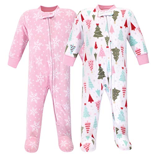 Product Cover Hudson Baby Unisex Baby Fleece Sleep and Play, Sparkle Trees, 3-6 Months