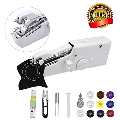 Product Cover Handheld Sewing Machine,MSDADA Mini Portable Sewing Machine,Electric Household Quick Repairing Tool for Fabric,Kids Cloth, Handicrafts,Home Travel Use