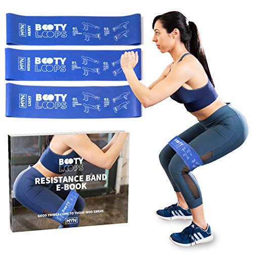 Product Cover MVN Booty Loops Exercise Resistance Bands Set - Loop Resistance Bands For Butt and Thighs - Yoga Workout Bands And Pilates Resistance Bands - Home Fitness Equipment And Physical Therapy Exercise Bands