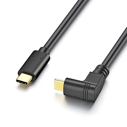 Product Cover URWOOW Quick Charge USB Type C Right Angle 90 Degree Male to USB Type C Male 3 AMP Sync and Charging Cable Cord Wire Adapter Convertor Extension Cable 1FT (Right Angle M to M)